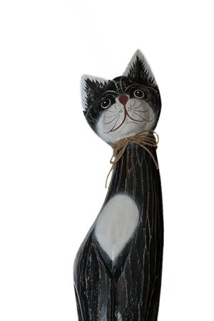 isolated cat figurineの写真素材