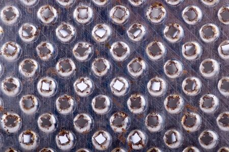 old kitchen steel grater textureの写真素材