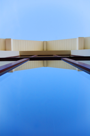 abstract architectural shot, long window from low point