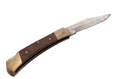 foldable knife isolated on white