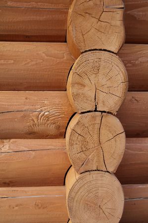 wooden wall log house  backgroundの写真素材