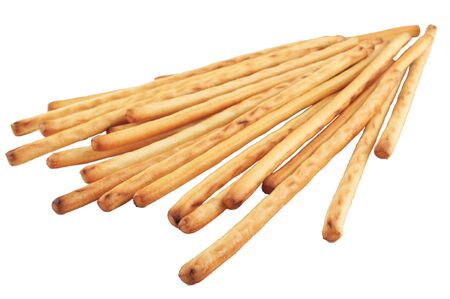 bread sticks  on white backgroundの写真素材
