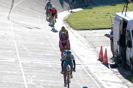 KLAIPEDA, LITHUANIA  26/05/2012: International junior bicycle race Auksines kopos 2012 (Golden Dunes 2012)のeditorial素材