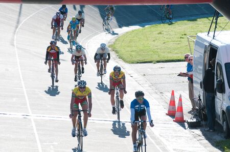 KLAIPEDA, LITHUANIA  26/05/2012: International junior bicycle race Auksines kopos 2012 (Golden Dunes 2012)のeditorial素材