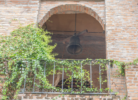 Closeup view of vintage bell in the tower.の写真素材