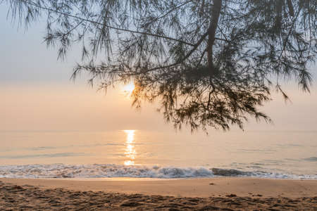 Morning at the beach in southern Thailand.の写真素材