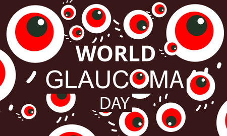 Vector illustration on the theme of World Glaucoma Day observed each year on March 12のイラスト素材