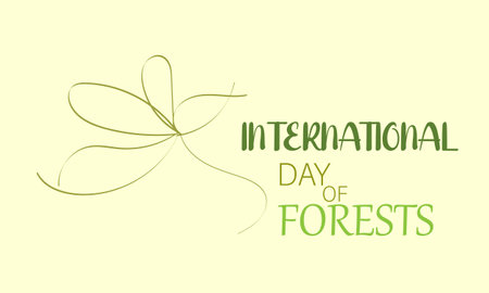International Day of Forests. Holiday concept. Template for background, banner, card, posterのイラスト素材