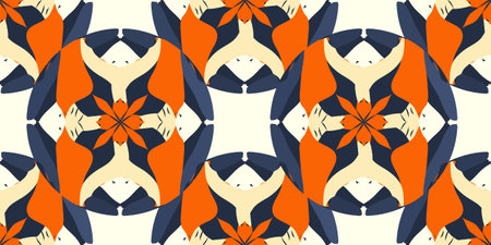Modern abstract flower seamless pattern. designed with creative ideasのイラスト素材