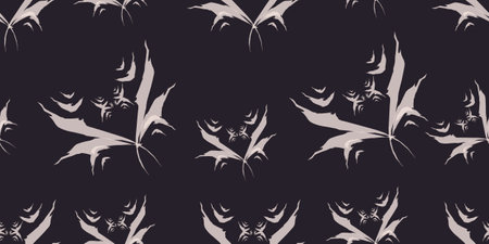 Seamless pattern with silhouettes of cannabis buds. Vector illustration.のイラスト素材