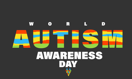World Autism Awareness Day April 2. Template for background, banner, card, posterのイラスト素材