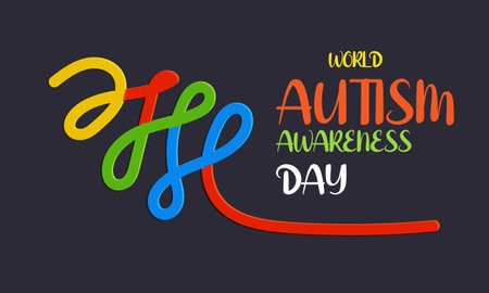 World Autism Awareness Day April 2. Template for background, banner, card, posterのイラスト素材