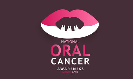 Oral Cancer Awareness Month. Template for background, banner, card, posterのイラスト素材