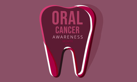 Oral Cancer Awareness Month. Template for background, banner, card, posterのイラスト素材