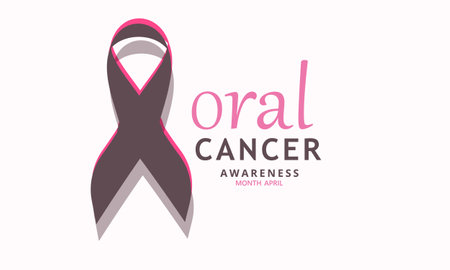 Oral Cancer Awareness Month. Template for background, banner, card, posterのイラスト素材