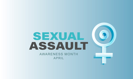 April is Sexual Assault Awareness Month. Template for background, banner, card, posterのイラスト素材