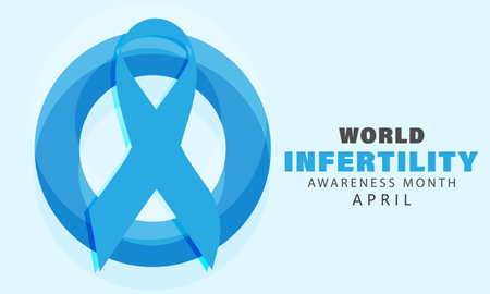 April is world infertility awareness month. Template for background, banner, card, posterのイラスト素材