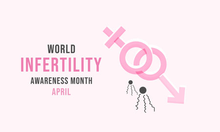 April is world infertility awareness month. Template for background, banner, card, posterのイラスト素材