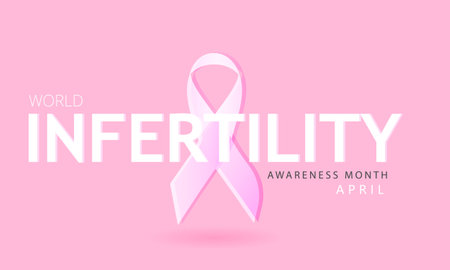 April is world infertility awareness month. Template for background, banner, card, posterのイラスト素材