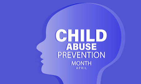 April is  National Child abuse prevention and awareness month. Template for background, banner, card, posterのイラスト素材