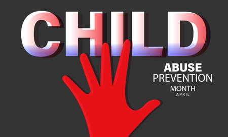 April is  National Child abuse prevention and awareness month. Template for background, banner, card, posterのイラスト素材
