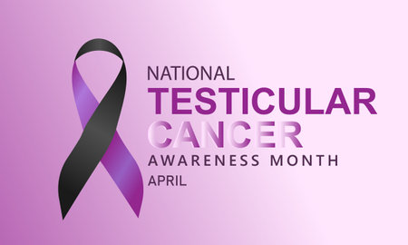 April is national Testicular cancer awareness month. Template for background, banner, card, posterのイラスト素材
