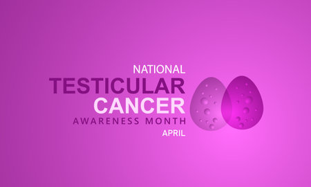 April is national Testicular cancer awareness month. Template for background, banner, card, posterのイラスト素材