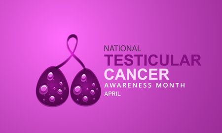 April is national Testicular cancer awareness month. Template for background, banner, card, posterのイラスト素材