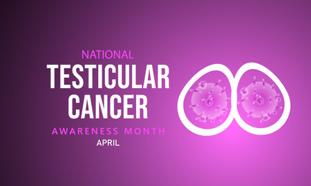 April is national Testicular cancer awareness month. Template for background, banner, card, posterのイラスト素材