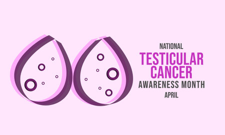 April is national Testicular cancer awareness month. Template for background, banner, card, posterのイラスト素材