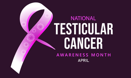 April is national Testicular cancer awareness month. Template for background, banner, card, posterのイラスト素材