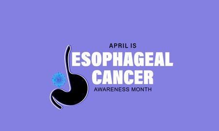 April is Esophageal cancer awareness month. Template for background, banner, card, posterのイラスト素材