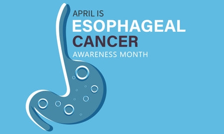 April is Esophageal cancer awareness month. Template for background, banner, card, posterのイラスト素材