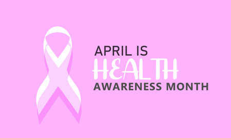 April is Health awareness month. Template for background, banner, card, posterのイラスト素材