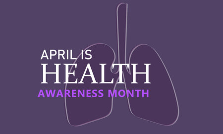 April is Health awareness month. Template for background, banner, card, posterのイラスト素材