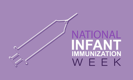 National Infant Immunization week. Template for background, banner, card, posterのイラスト素材