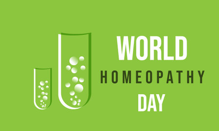World Homeopathy day. Template for background, banner, card, posterのイラスト素材