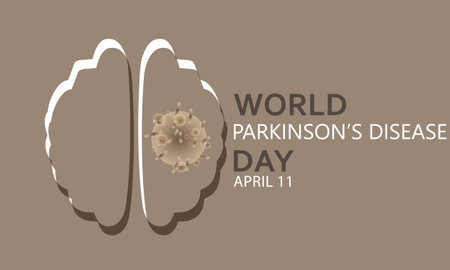 World Parkinson's Disease day. Template for background, banner, card, posterのイラスト素材