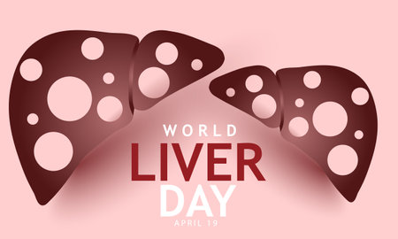 World Liver day. Template for background, banner, card, posterのイラスト素材