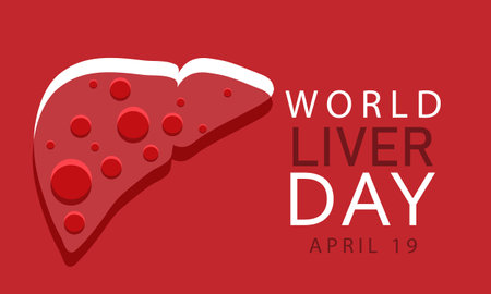 World Liver day. Template for background, banner, card, posterのイラスト素材
