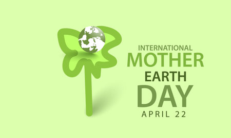 International Mother Earth Day. Template for background, banner, card, posterのイラスト素材