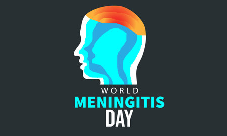 World Meningitis Day. Template for background, banner, card, posterのイラスト素材