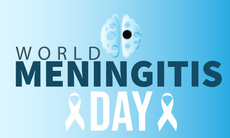 World Meningitis Day. Template for background, banner, card, posterのイラスト素材