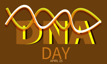 National DNA Day. Template for background, banner, card, posterのイラスト素材