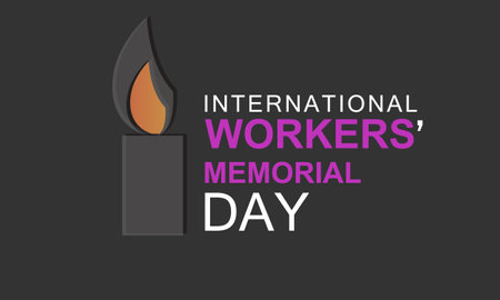 International workers memorial day. Template for background, banner, card, posterのイラスト素材