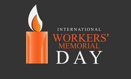 International workers memorial day. Template for background, banner, card, posterのイラスト素材