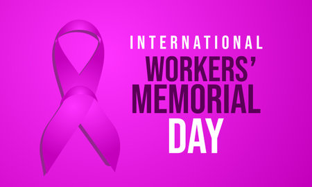 International workers memorial day. Template for background, banner, card, posterのイラスト素材