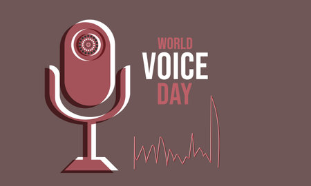 World Voice Day. Template for background, banner, card, posterのイラスト素材