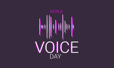 World Voice Day. Template for background, banner, card, posterのイラスト素材