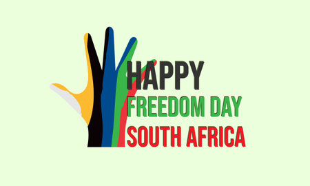 Happy South Africa Freedom Day 27 April. Template for background, banner, card, posteのイラスト素材